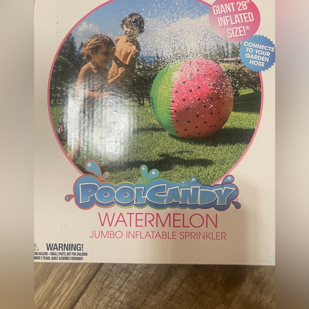 Giant Watermelon Beach Ball Sprinkler by Poolcandy